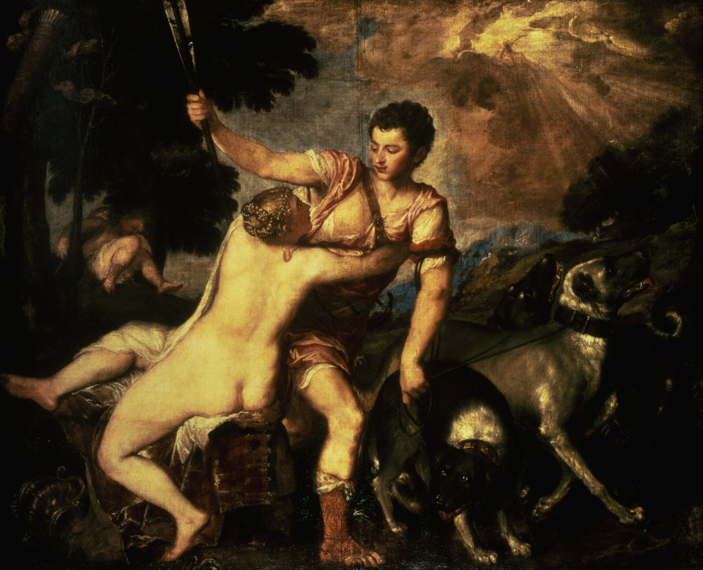 Detail of Venus and Adonis by Titian