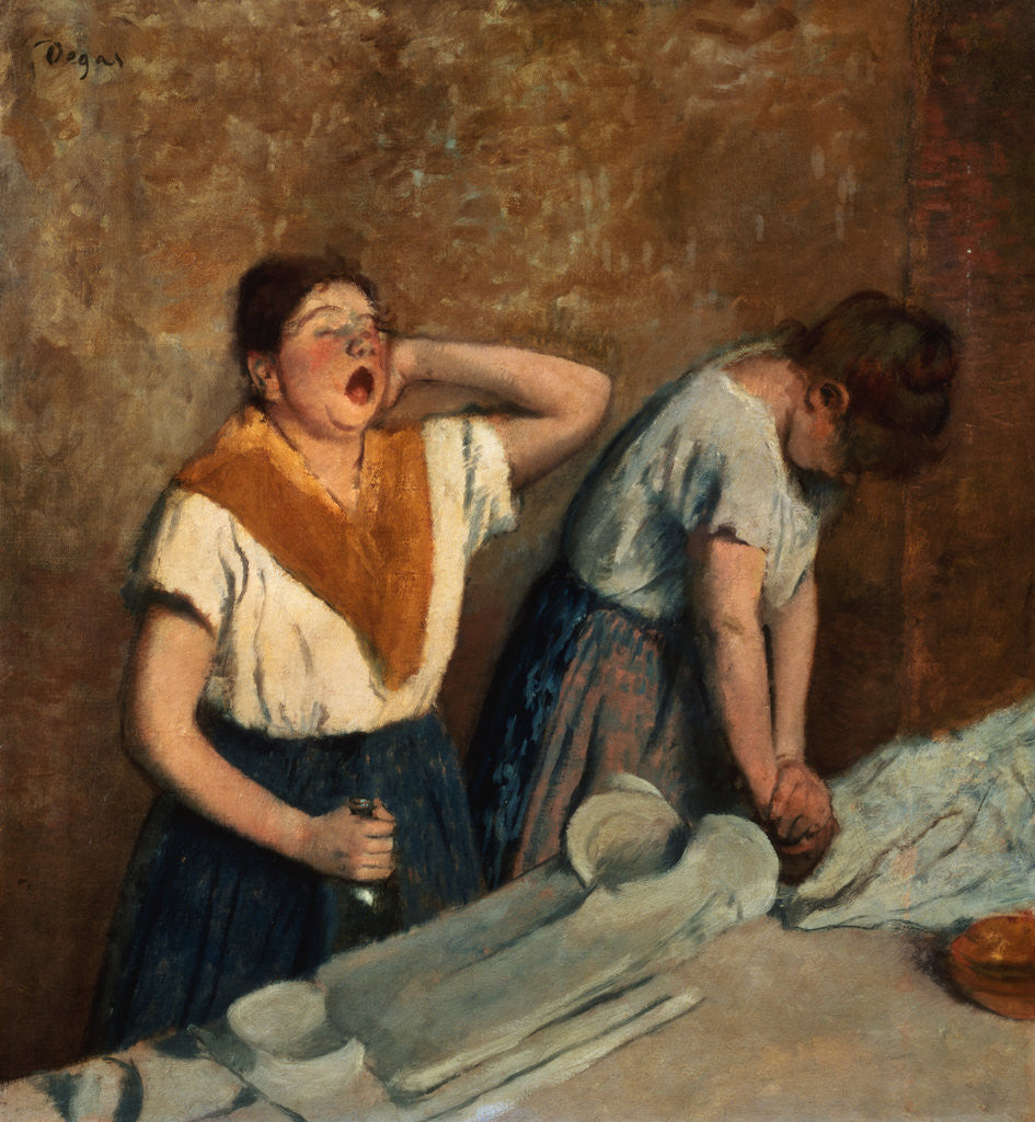 Detail of The Washers (The Ironers) by Edgar Degas