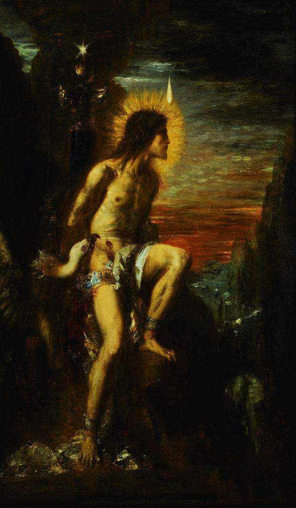 Detail of Prometheus Bound by Gustave Moreau