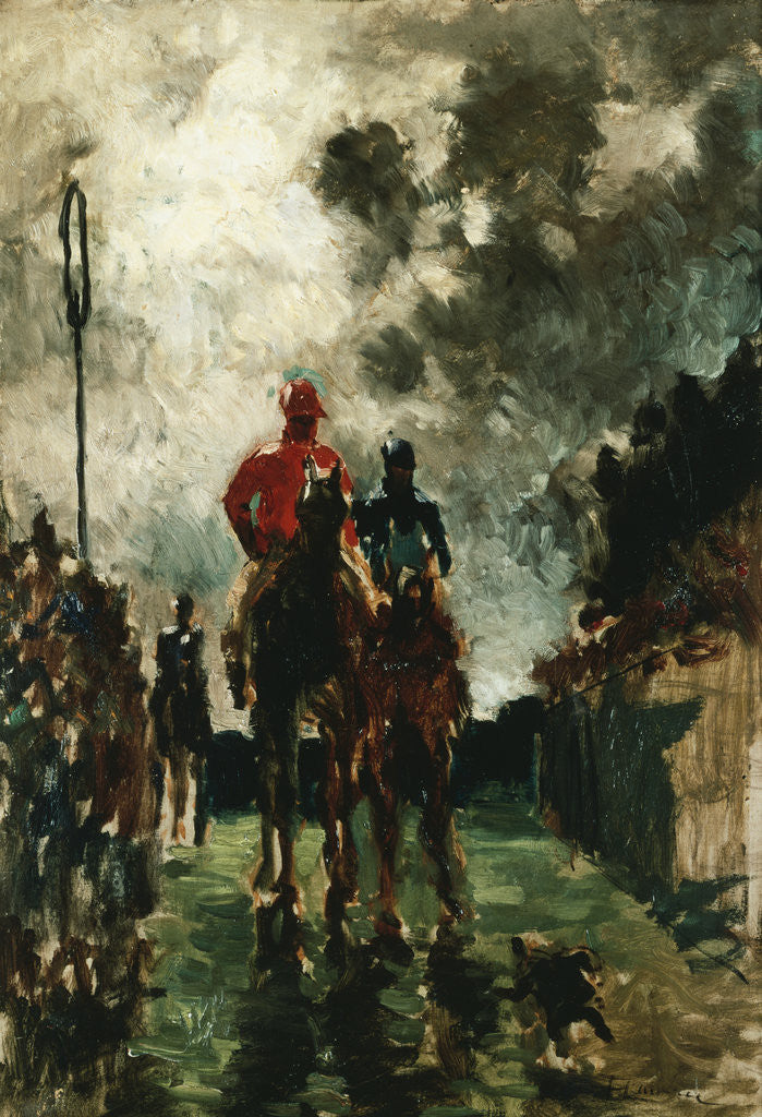 Detail of The Jockeys by Henri de Toulouse-Lautrec