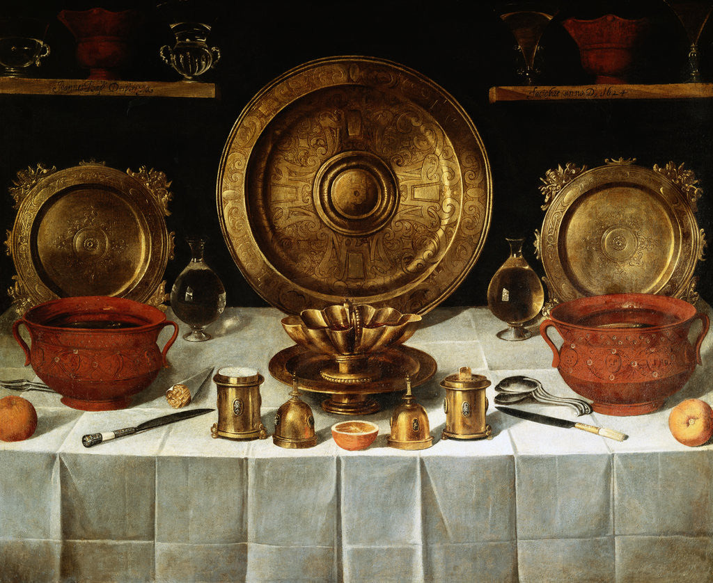 Detail of Still Life with Silver Gilt Salvers by Juan Bautista de Espinosa