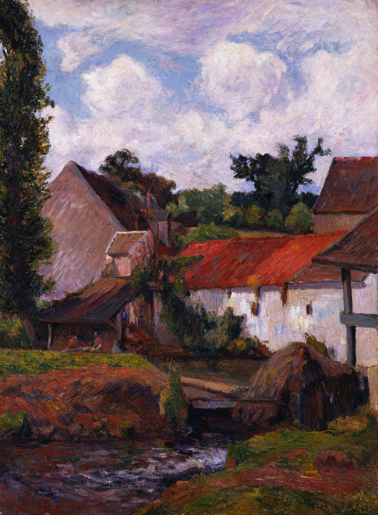 Detail of Farm at Osny by Paul Gauguin