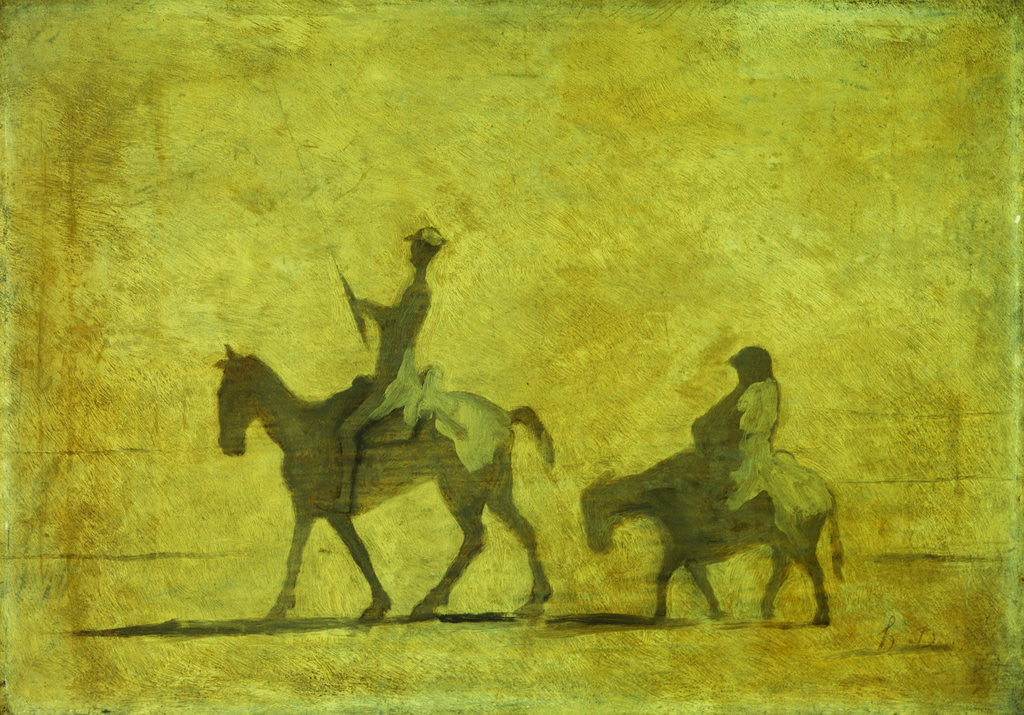 Detail of Don Quixote and Sancho Panza by Honore Daumier