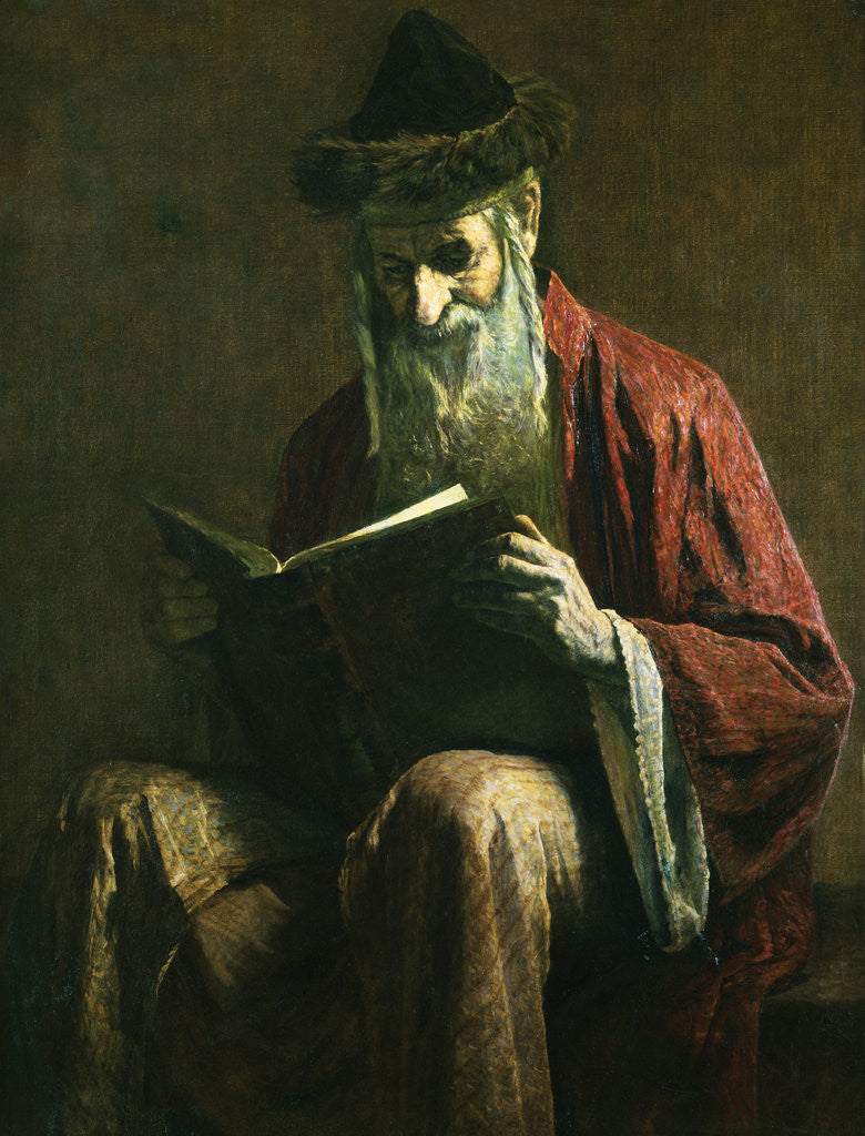 Detail of An Ashkenazi Rabbi of Jerusalem by George Sherwood Hunter