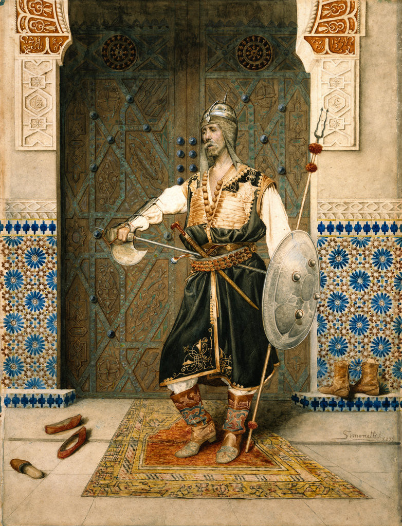 Detail of The Harem Guard by Attilio Simonetti