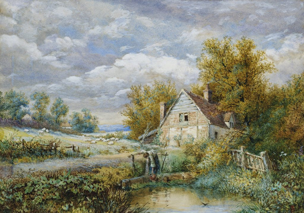 Detail of Cottage Hambledon, Surrey by Myles Birket Foster