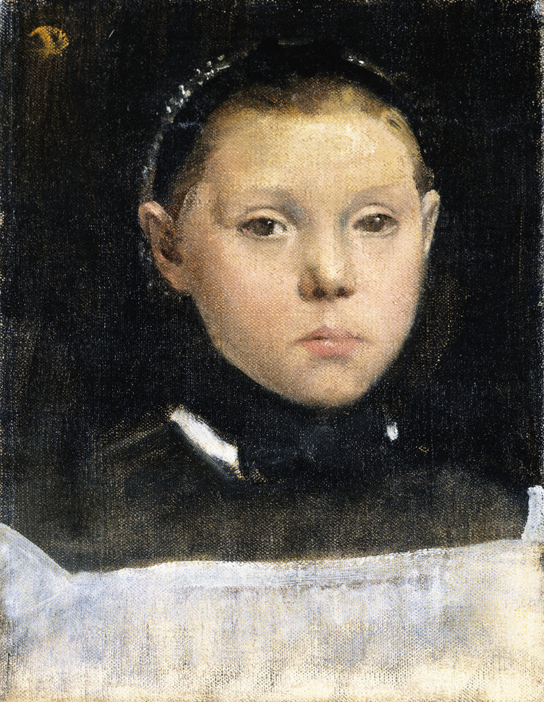 Detail of Portrait of Giulia Bellelli by Edgar Degas