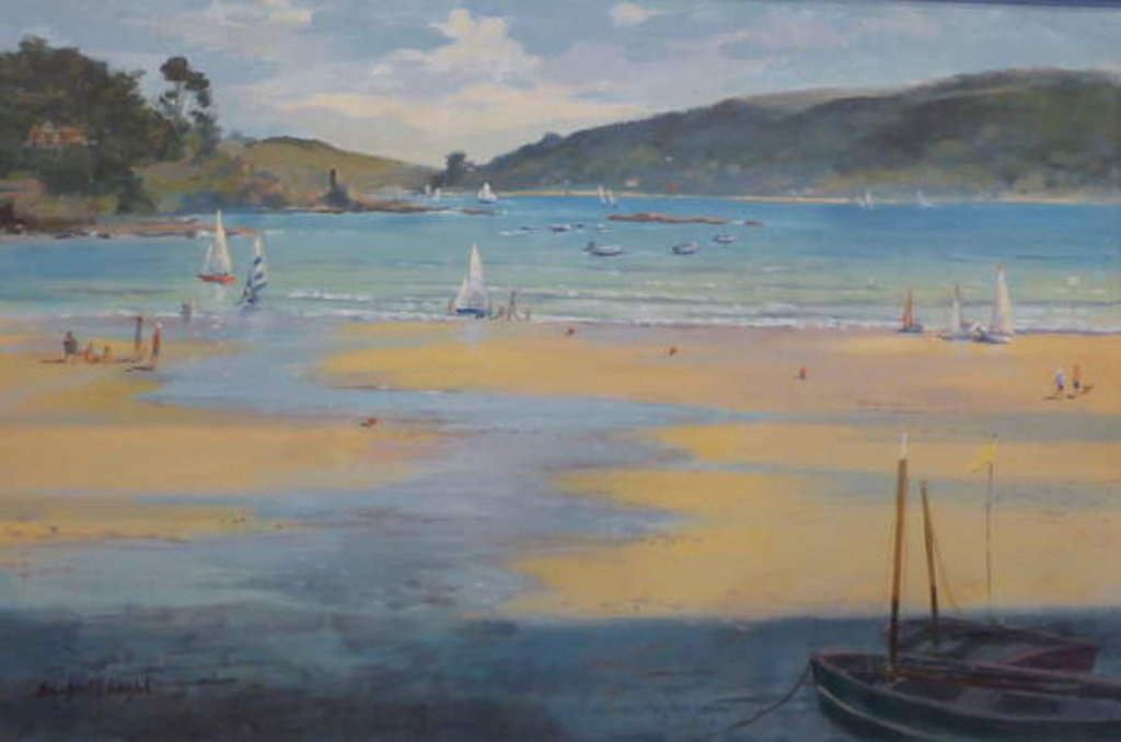 Detail of South sands Beach, Salcombe, 2016 by Jennifer Wright