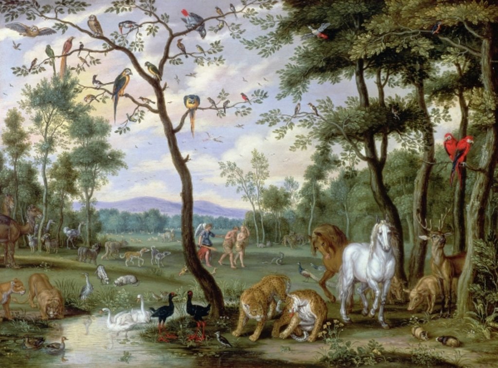 Detail of Earthly Paradise by Jan the Younger Brueghel