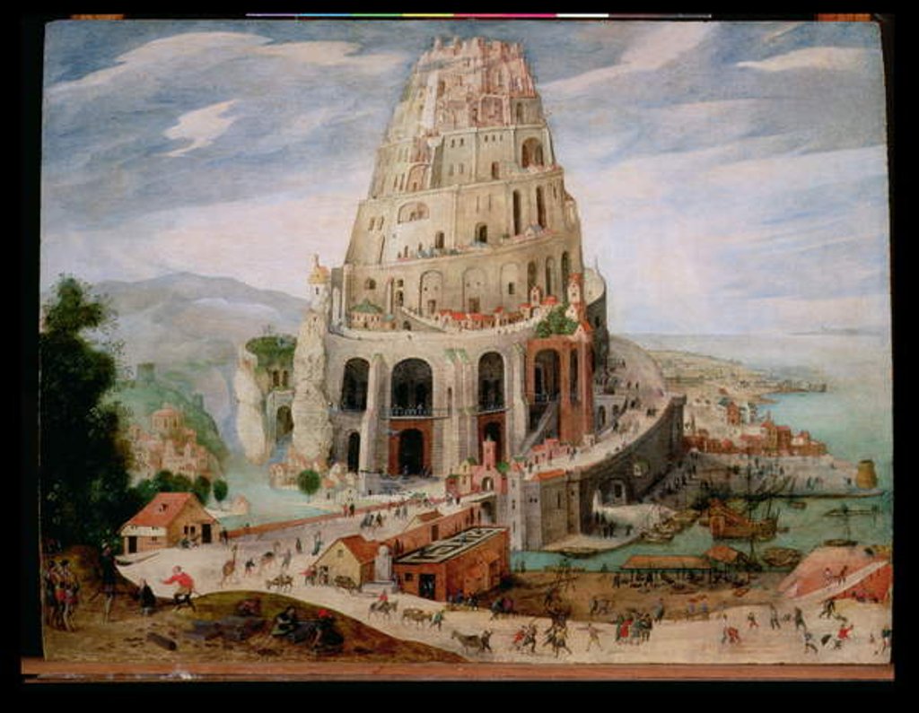 Detail of The Tower of Babel by Abel Grimmer or Grimer