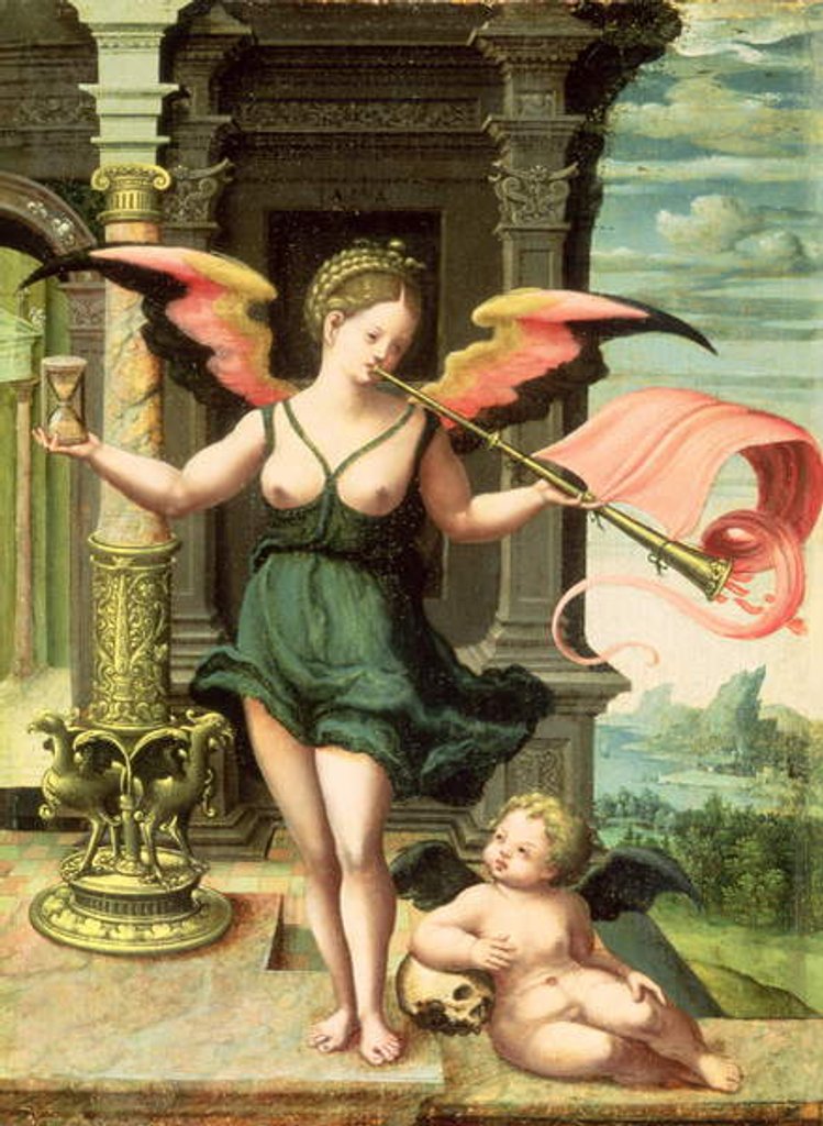 Detail of An Allegory of Fame by Master of the Female Half Lengths