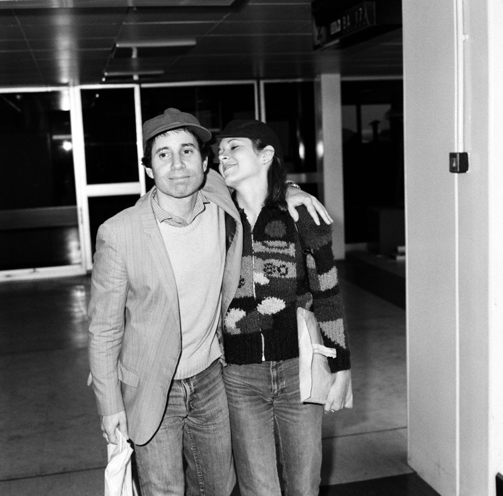 Detail of Paul Simon & Carrie Fisher, 1980 by Dennis Stone