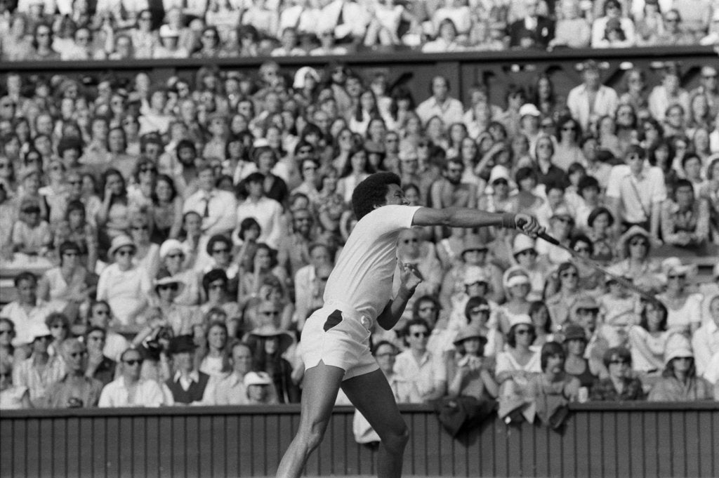 Detail of Arthur Ashe Wimbledon 1975 by Mike Maloney