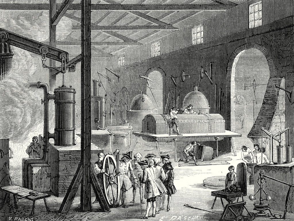 Detail of Workshops to Build Boulton and Watt Steam Engines at Soho Near Birmingham by Anonymous