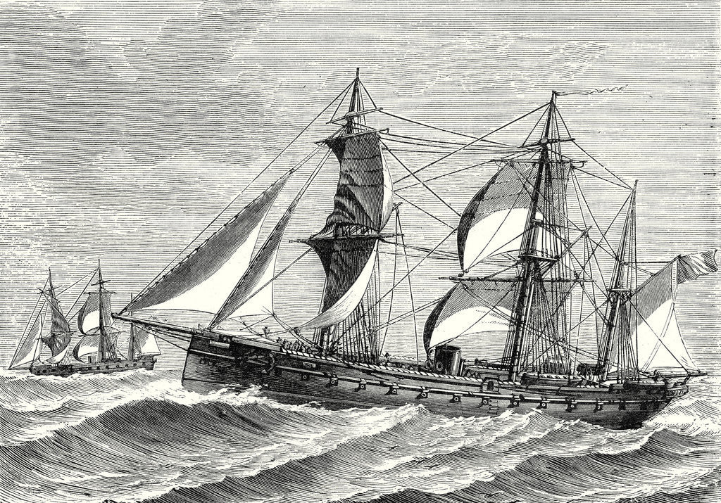 Detail of The Heroine Armored Frigate Launched in 1864 by Anonymous