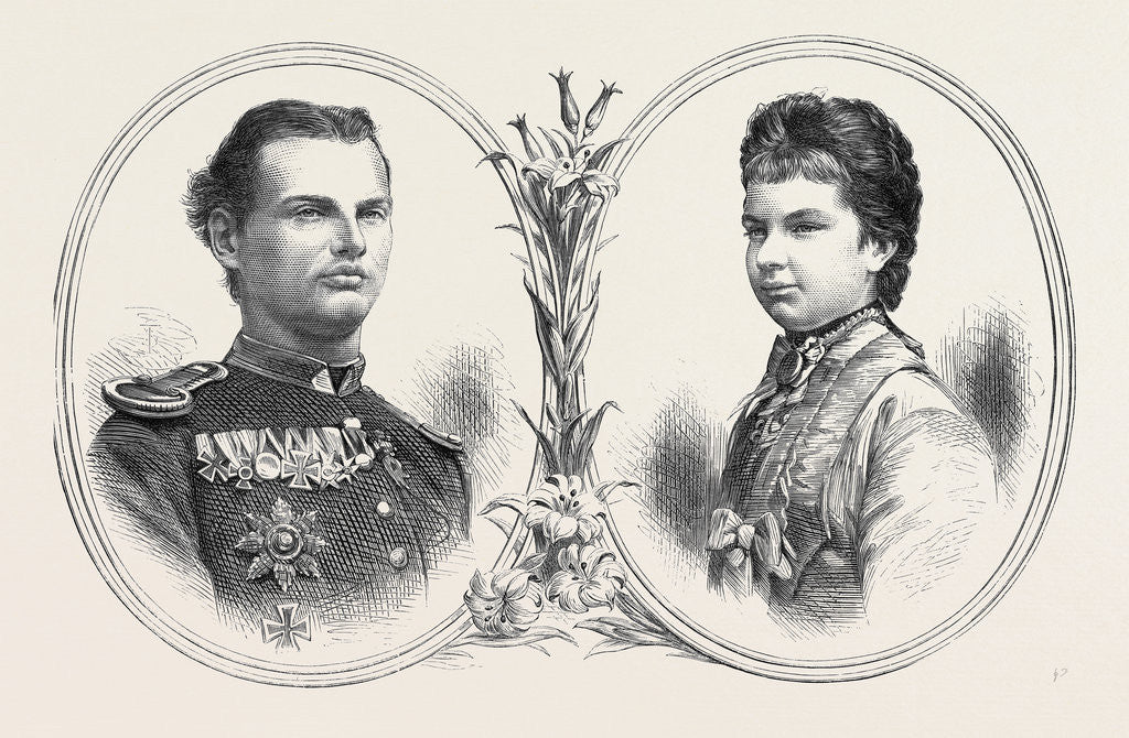 Detail of Prince Leopold of Bavaria and Princess Gisela of Austria 1873 by Anonymous