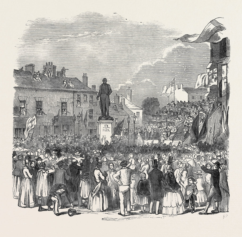 Detail of Inauguration of the Statue of the Late Sir Robert Peel, at Bury, 1852 by Anonymous