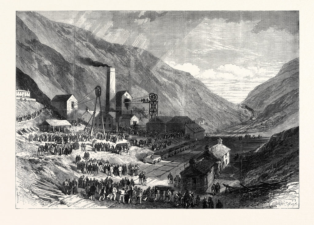 Detail of Ferndale Colliery Rhondda Valley South Wales the Scene of the Late Disastrous Explosion UK 1867 by Anonymous