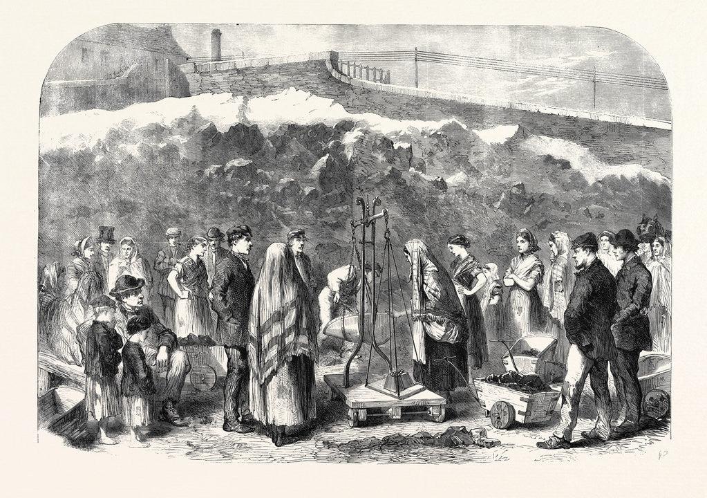 Detail of The Cotton Famine: Distributing Coal at the Castle Field Old Coal-Wharf Manchester 1862 by Anonymous