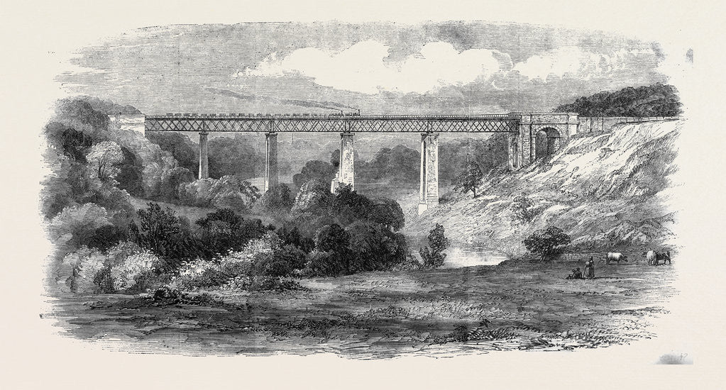 Detail of Opening of the South Durham and Lancashire Union Railway: The Tees Viaduct by Anonymous