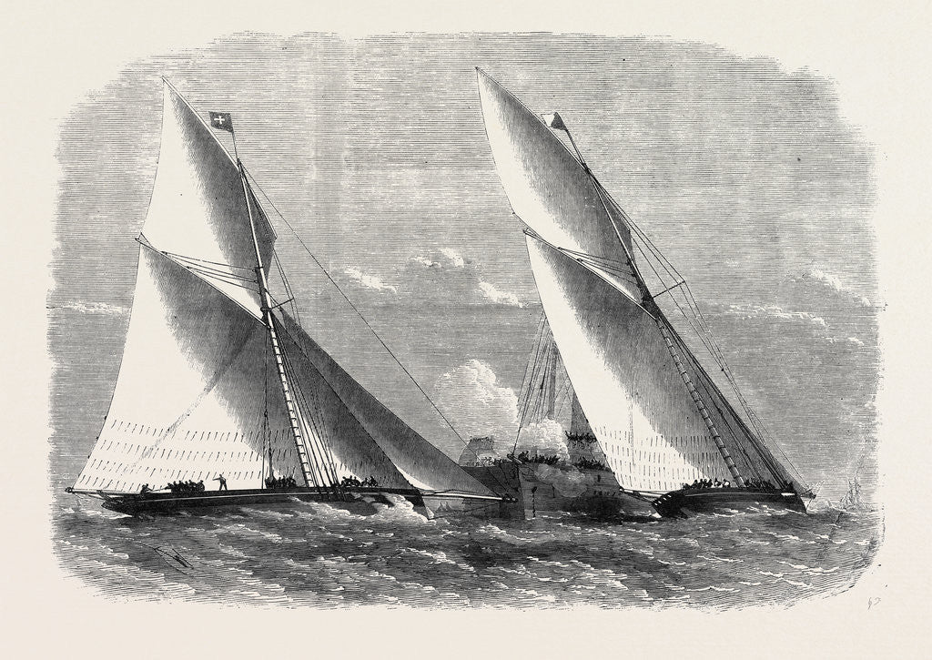 Detail of Sailing Match of the Royal Thames Yacht Club 1868 by Anonymous