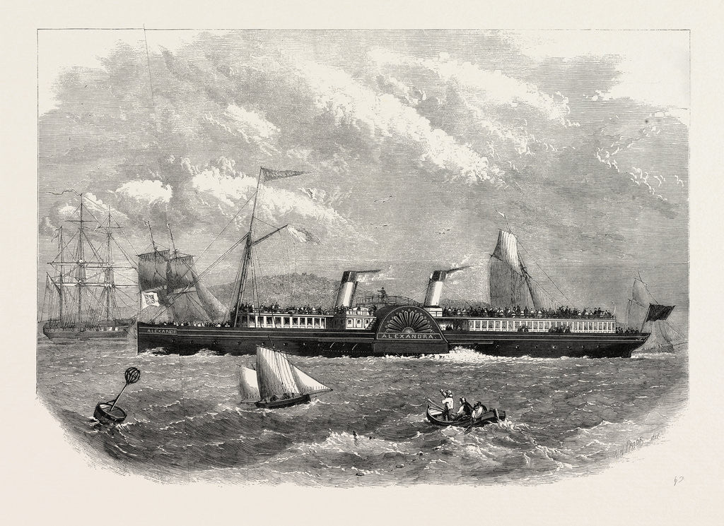 Detail of The Saloon Steam Packet Company's New Ship Alexandra, 1865 by Anonymous