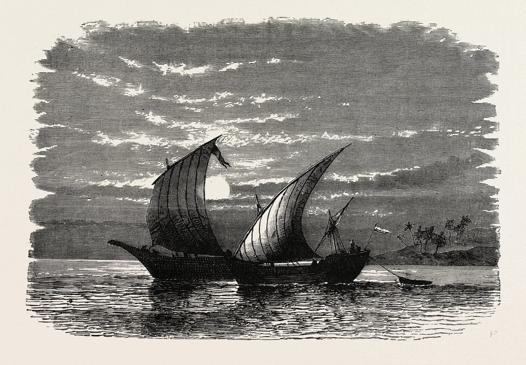 Detail of Arab Dhows On The Red Sea by Anonymous