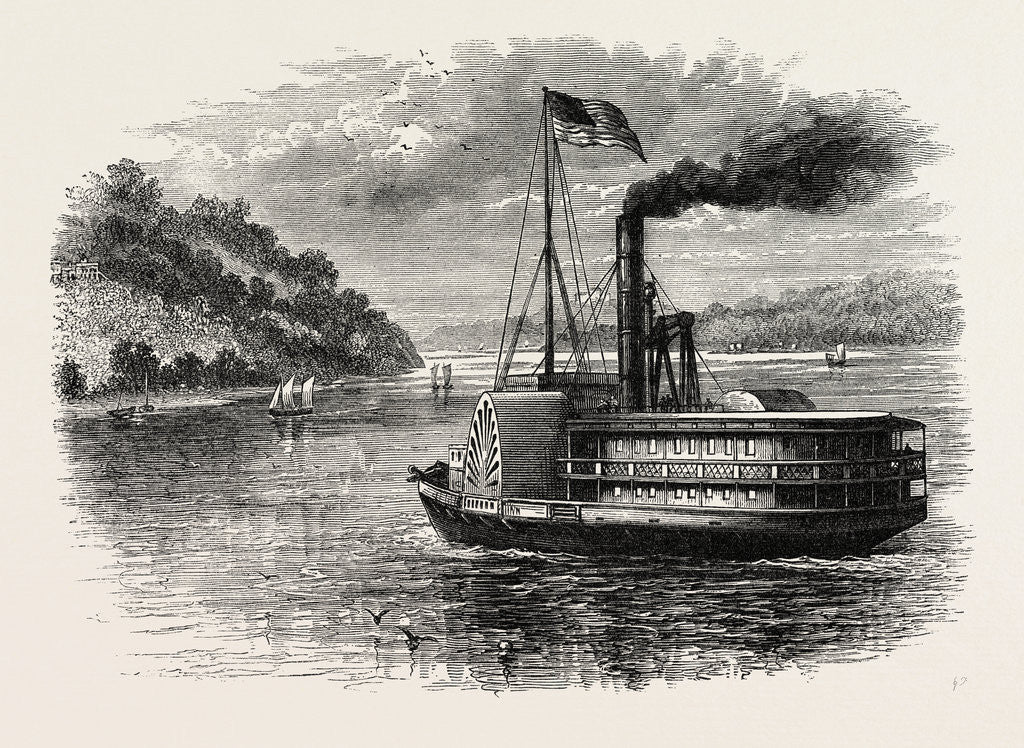 Detail of A Paddle Steamer on the Potomac by Anonymous