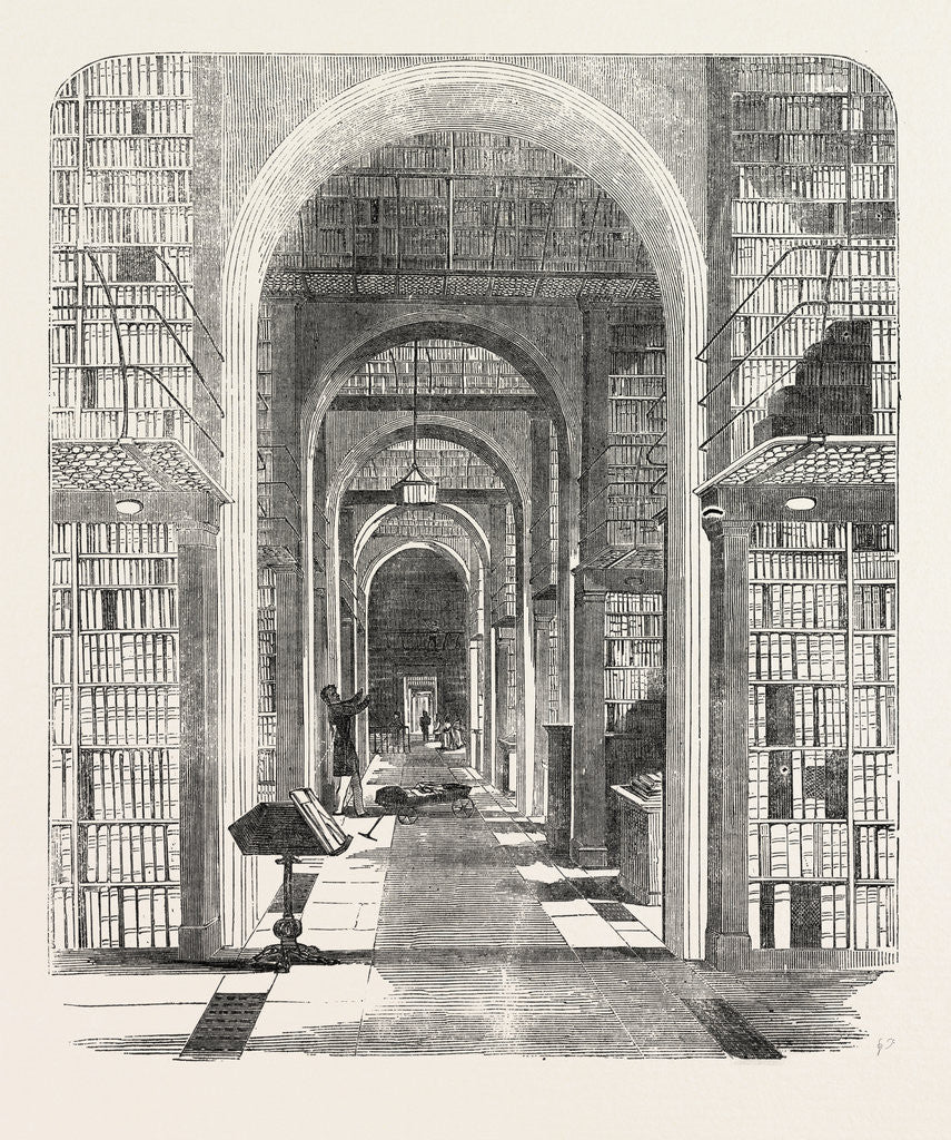 Detail of British Museum, the Royal or King's Library, the Arched Room, London by Anonymous