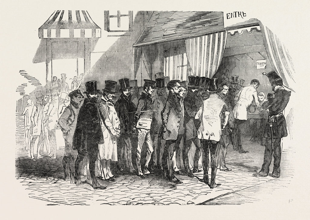 Detail of The Presidential Election in Paris: Taking the Votes, France, 1851 by Anonymous