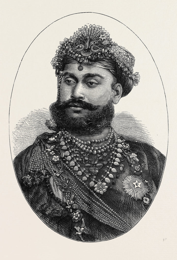 Detail of His Highness the Maharajah Holkar, of Indore, Central India by Anonymous