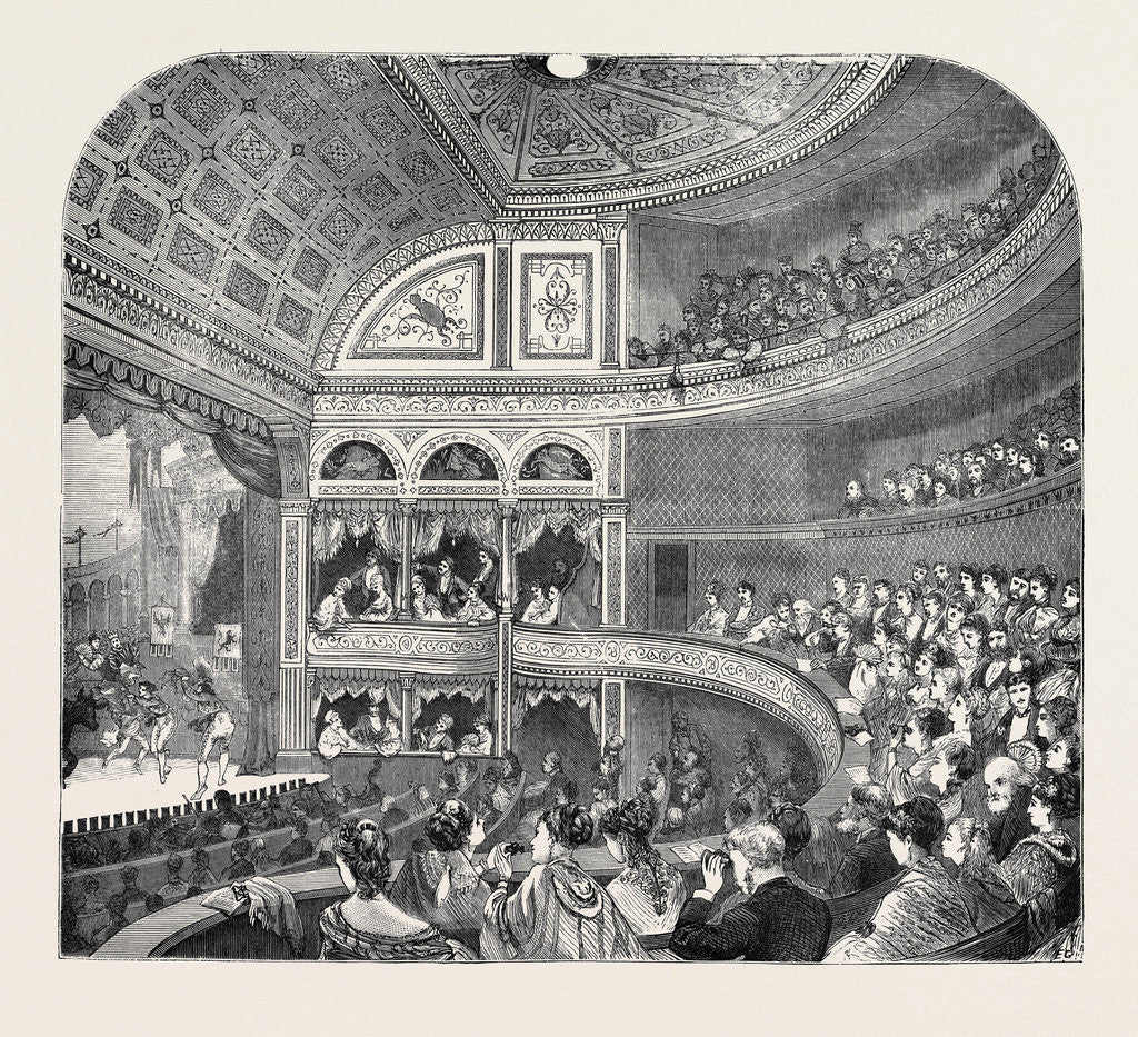 Detail of The New Vaudeville Theatre, 1870 by Anonymous