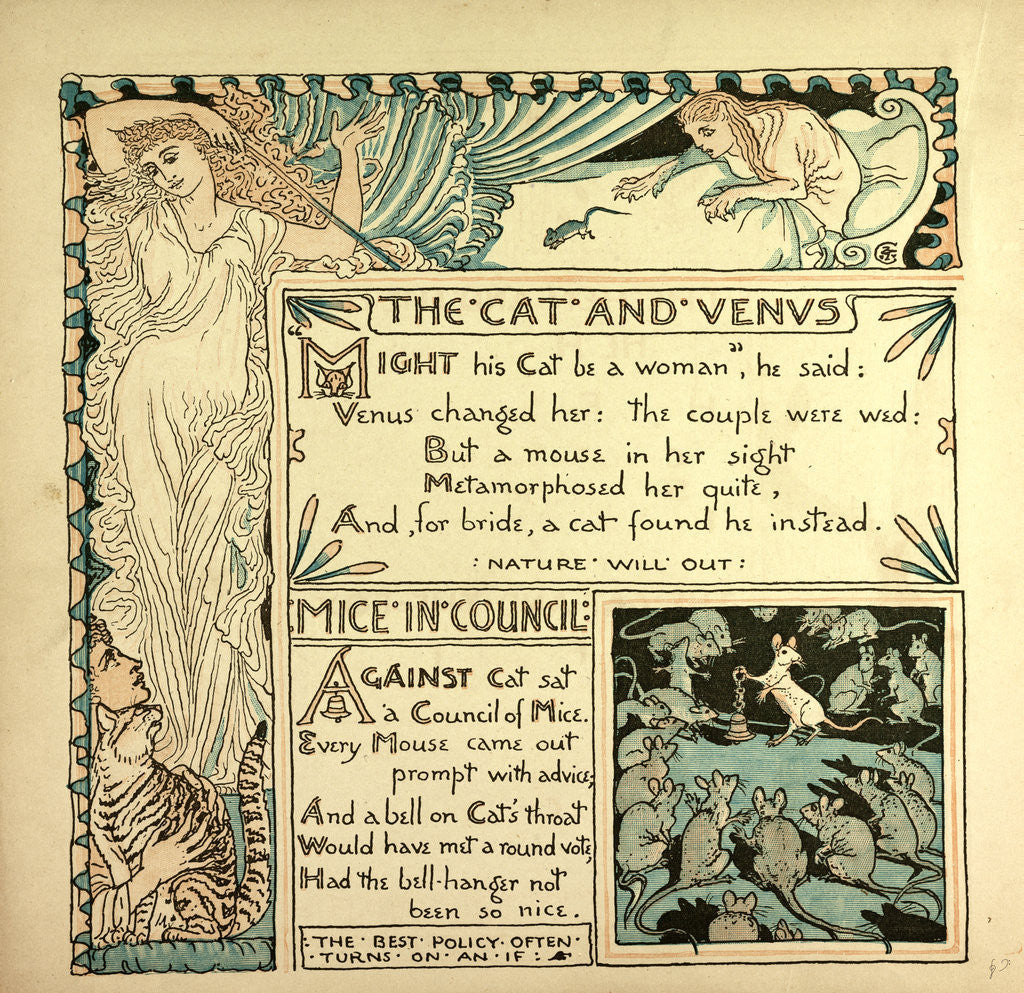 Detail of The Cat and Venus Mice in Council by Anonymous