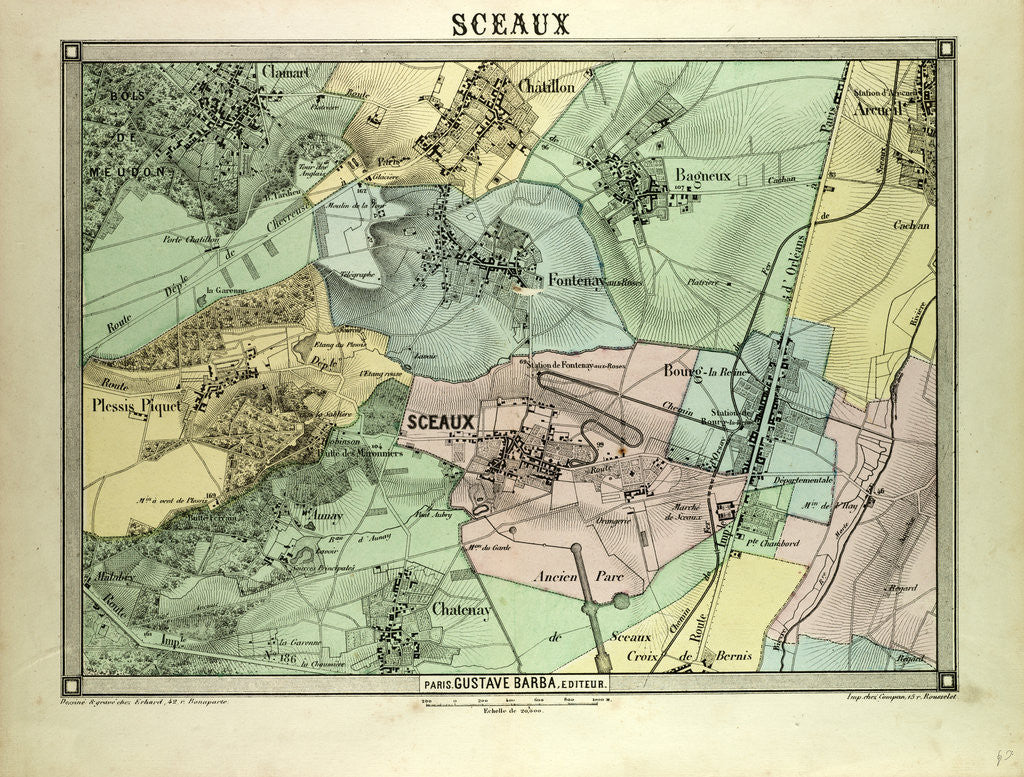 Detail of Map of Sceaux France by Anonymous