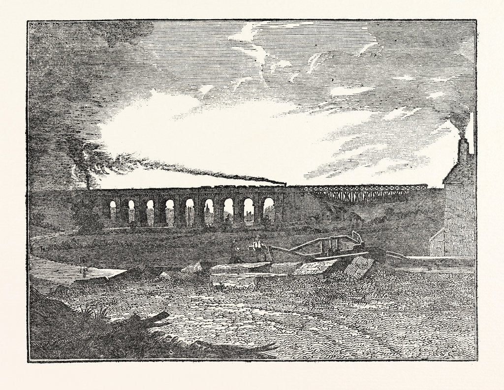 Detail of The Manchester and Liverpool Railway: Sankey Viaduct by Anonymous