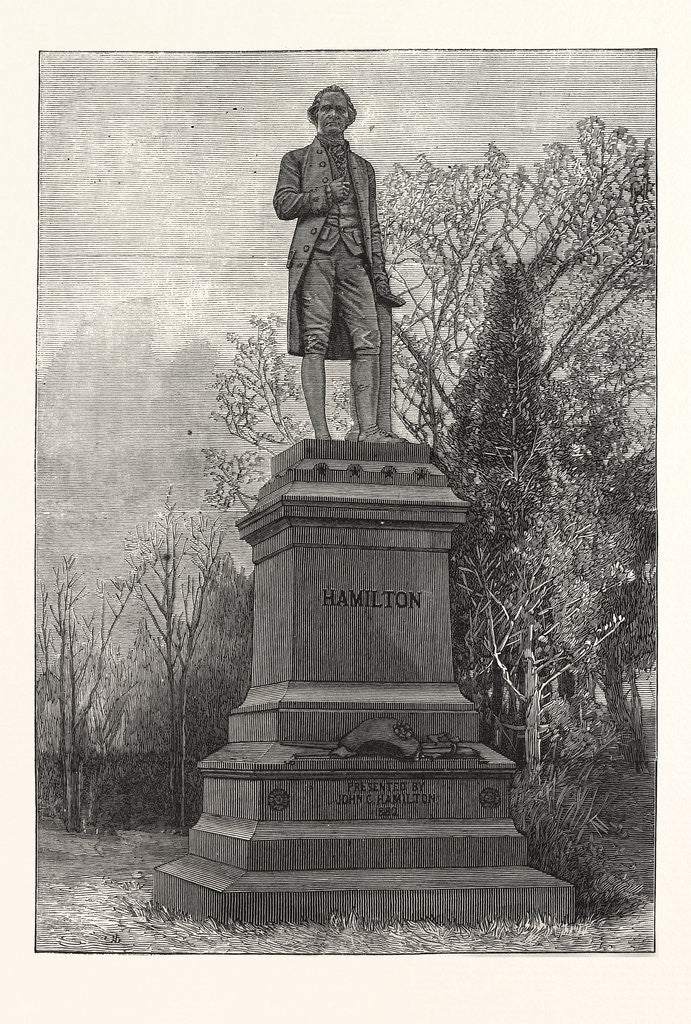 Detail of Statue Alexander Hamilton, Central Park by Anonymous