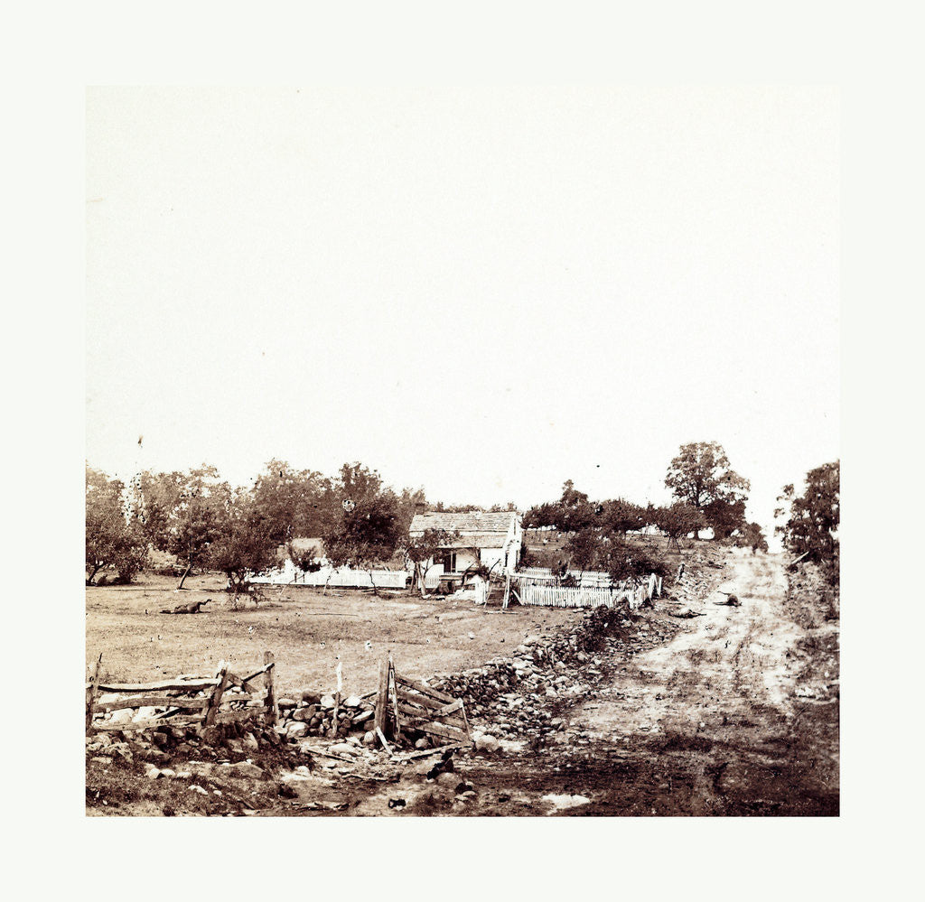 Detail of American Civil War: General Meade's Headquarters at Gettysburg, Eneral George G. Meade's Headquarters on Cemetery Ridge after the Battle at Gettysburg by Anonymous