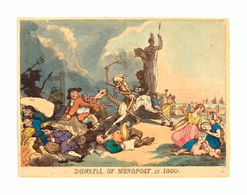 Detail of Downfall of Monopoly in 1800 by Anonymous