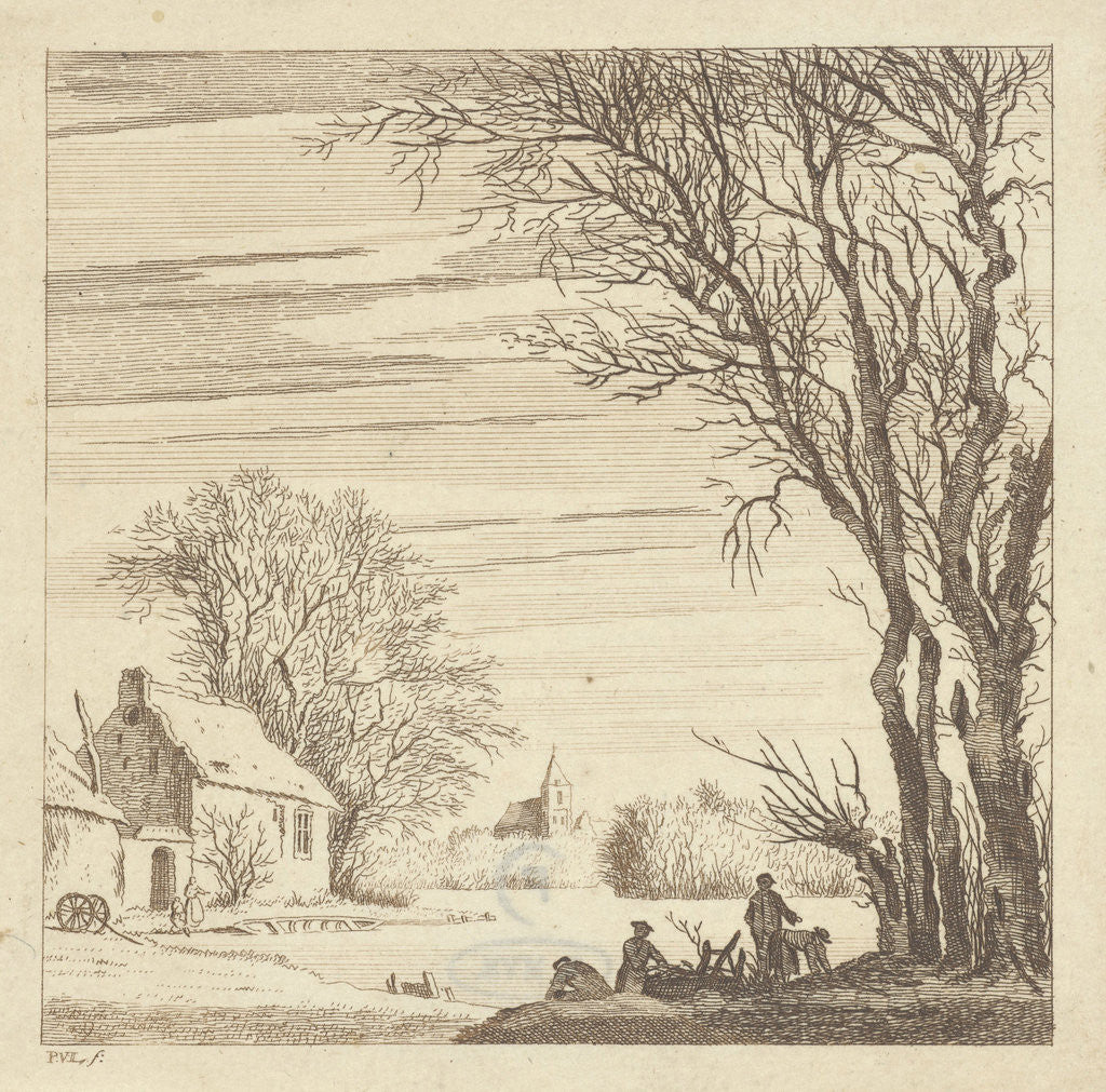 Detail of Winter landscape by Paulus van Liender