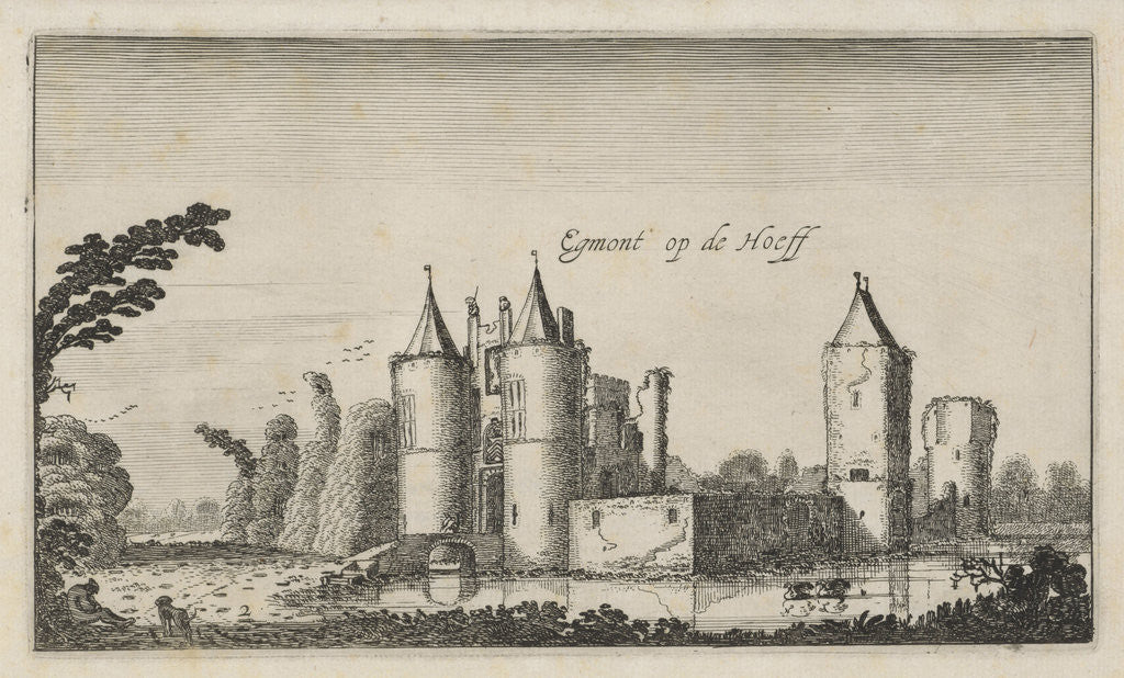 Detail of Ruins of the castle of Egmond, Slot op den Hoef, Egmond aan den Hoef, Bergen, Noord-Holland by Robert de Baudous