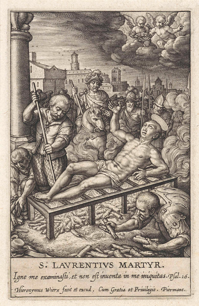 Detail of Martyrdom of St. Lawrence by Hieronymus Wierix