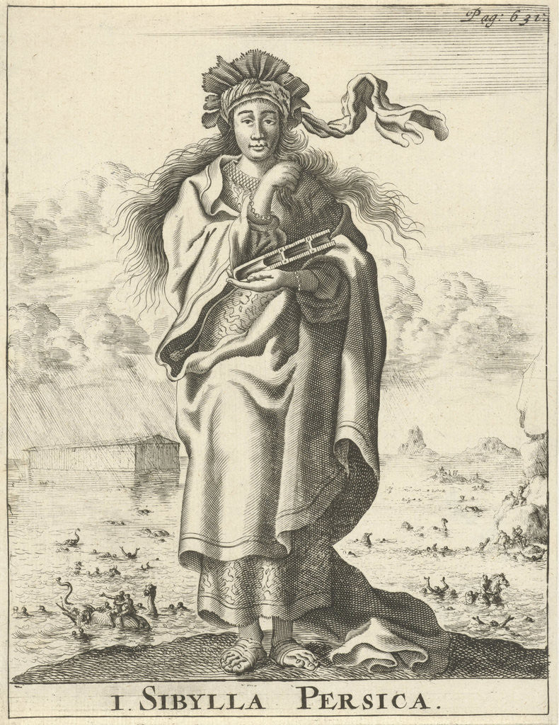 Detail of Persian Sibyl by Timotheus ten Hoorn