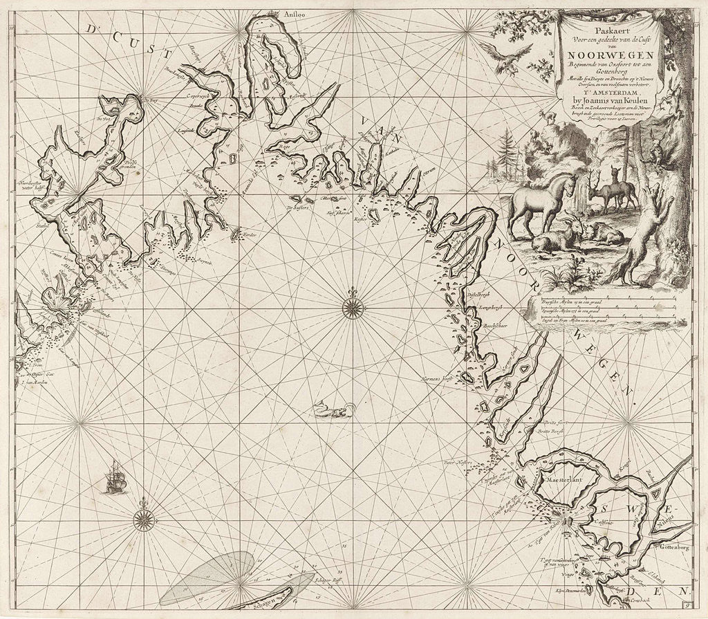 Detail of Sea chart of the coast of Norway by Anonymous