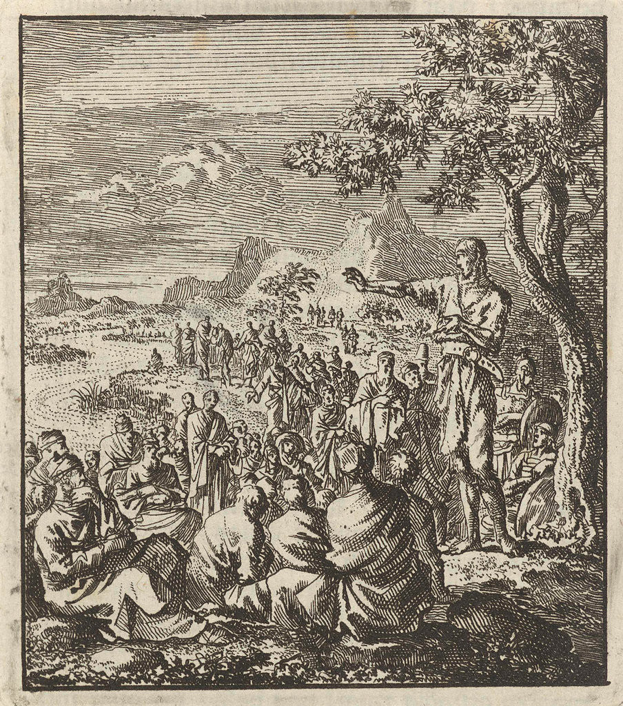 Detail of Preaching of John the Baptist on the banks of the Jordan by Barent Visscher