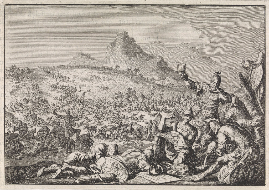 Detail of Amalekites robbery by David by Pieter Mortier