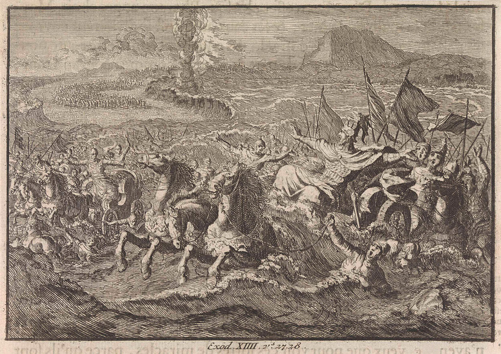 Detail of Destruction of the Egyptian army in the Red Sea by Pieter Mortier