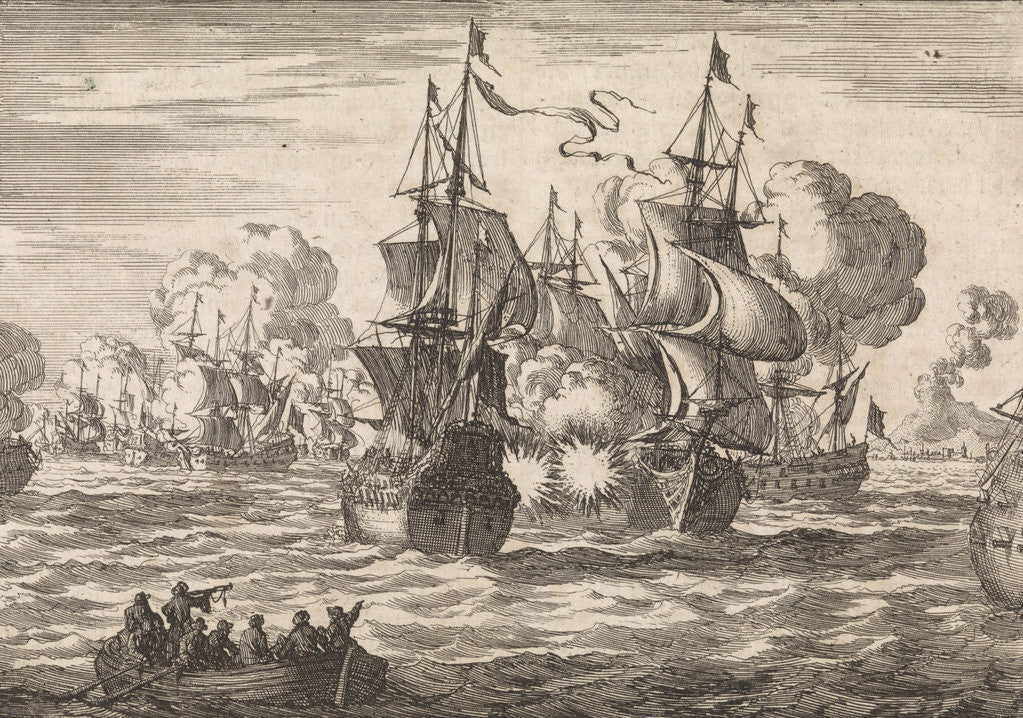 Detail of Battle of Messina, 1676 by Pieter van der Aa I