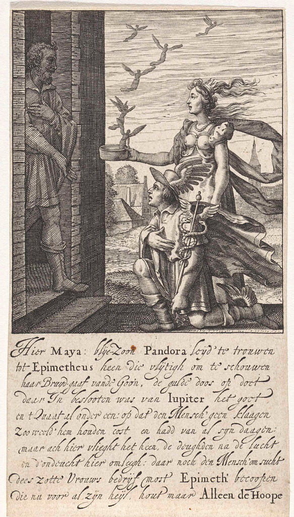 Detail of Pandora and Epimetheus by Pieter Serwouters