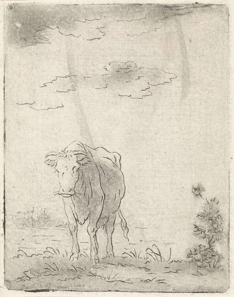 Detail of Landscape with cow by Pieter Janson