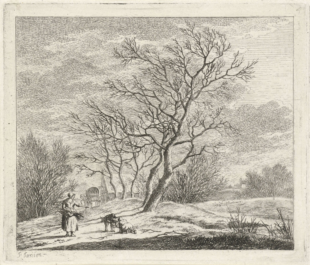 Detail of Winter Landscape by Johannes Janson